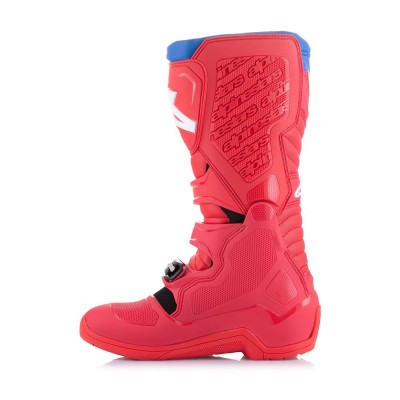 Bottes Alpinestars Tech 5 Rouge Clair Rouge Foncé Bleu Alpine 