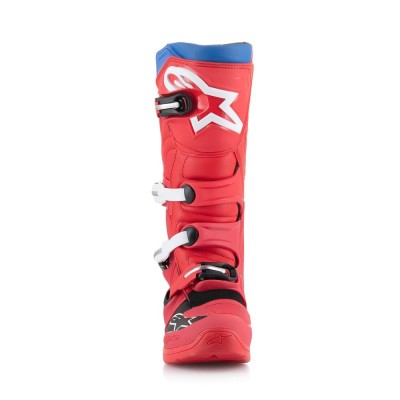 Bottes Alpinestars Tech 5 Rouge Clair Rouge Foncé Bleu Alpine 