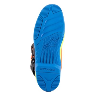 Bottes Alpinestars Tech 5 Orange Fluo Bleu Enamel Jaune Fluo 