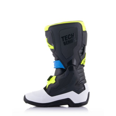 Bottes Enfant Alpinestars Tech 7S Noir Bleu Enamel Jaune Fluo 