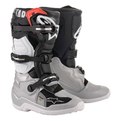 Bottes Enfant Alpinestars Tech 7S Noir Argent Blanc Or 