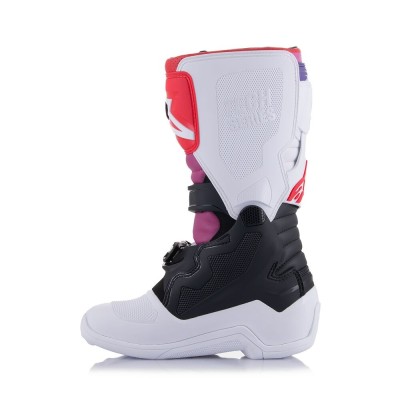 Bottes Enfant Alpinestars Tech 7S Blanc Noir Arc en ciel 