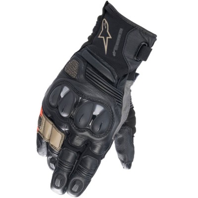 Gants Alpinestars Belize V2 Drystar Noir Sable Rouge Fluo 