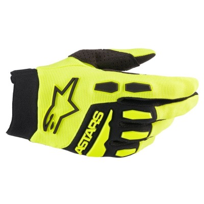 Gants Enfants Alpinestars Full Bore Jaune Fluo Noir 