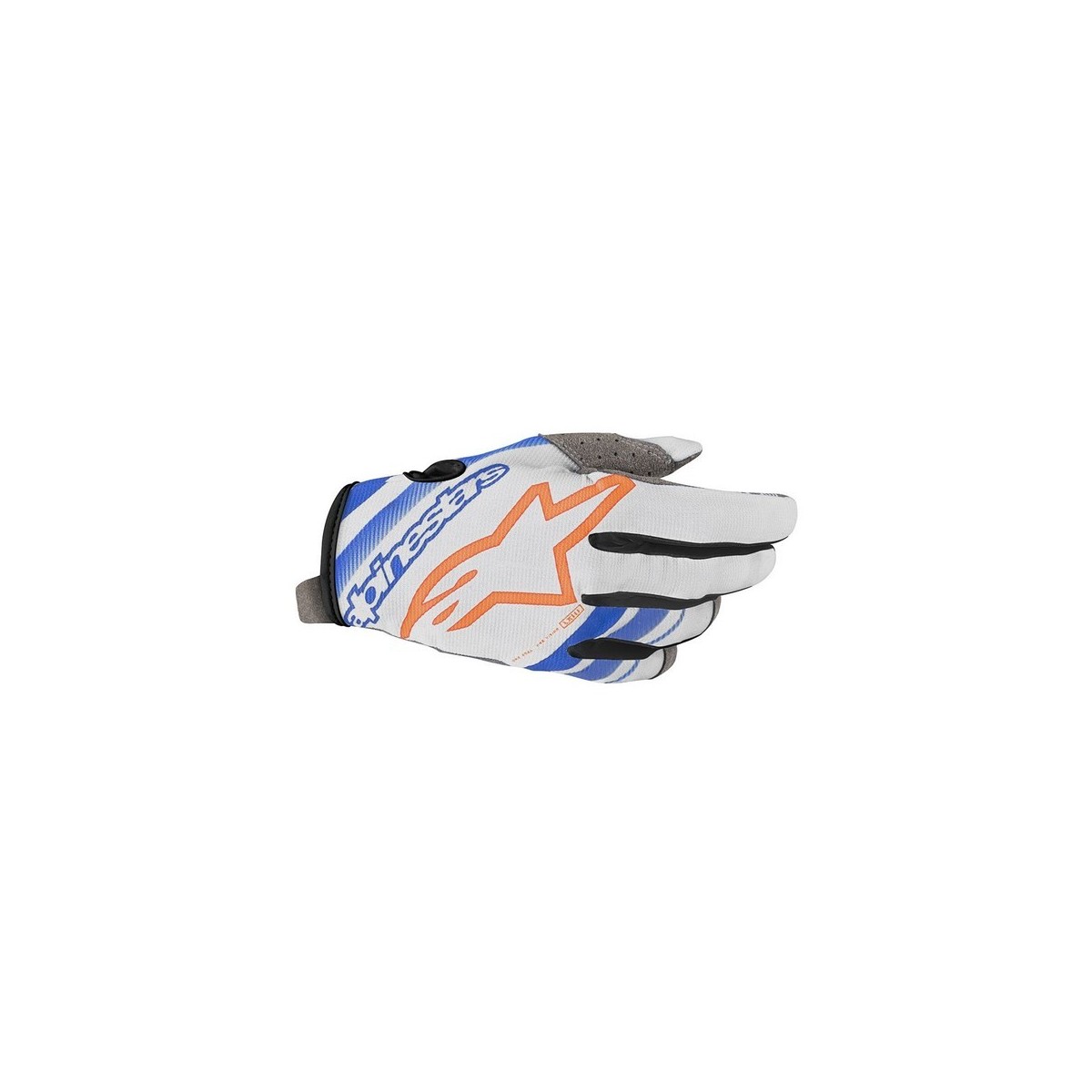 Gants Alpinestars Radar Gris Clair/ Bleu/ Orange Fluo 