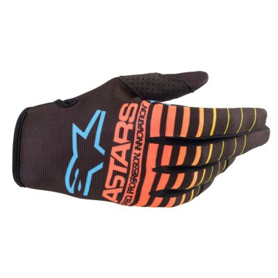 Gants Alpinestars Radar Noir Jaune Corail 