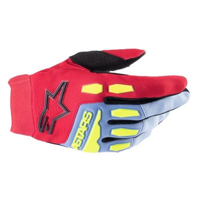 Gants Alpinestars Full Bore Blue Clair Rouge Berry Noir  