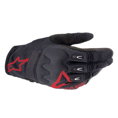 Gants Alpinestars Techdura Rouge Feu Noir - Homologué CE 