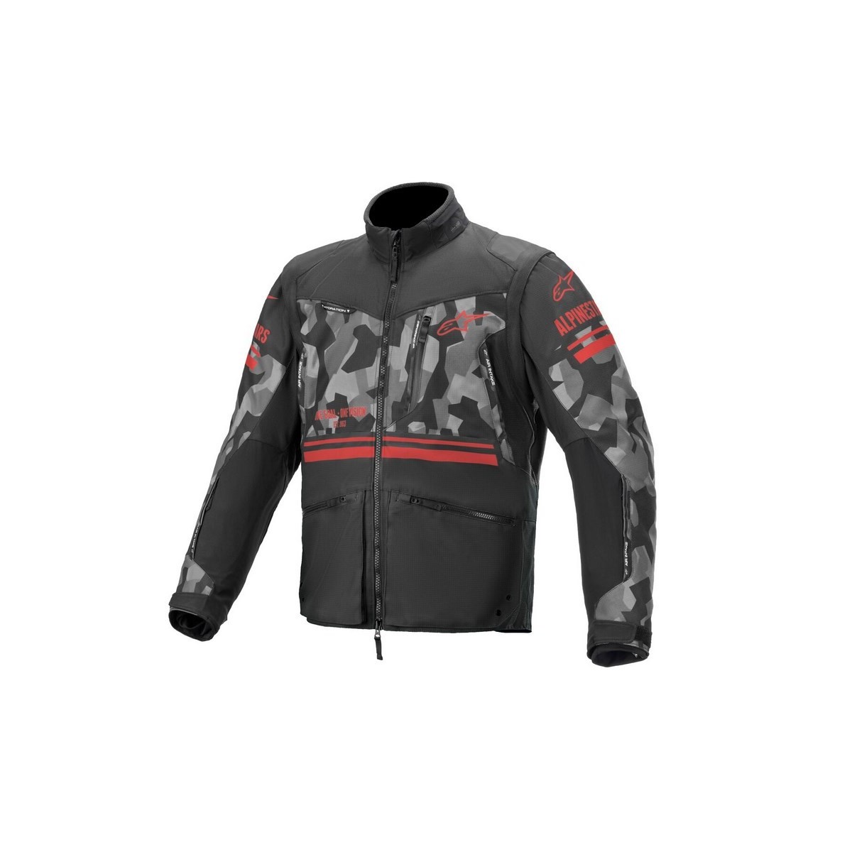 Veste Enduro Alpinestars Venture R Camo Gris Rouge Fluo 