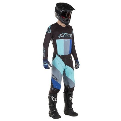 Pantalon Alpinestars Techstar Venom Noir/Turquoise/Bleu 