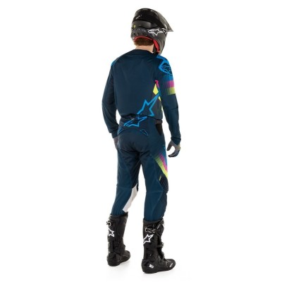 Pantalon Alpinestars Techstar Venom Bleu Rose Fluo 