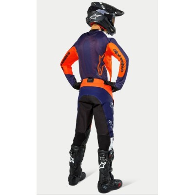 Pantalon Alpinestars Enduro Pro-Dura Navy Orange Vif Blanc 