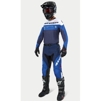 Pantalon Alpinestars Enduro Pro-Dura Navy Bleu Blanc 