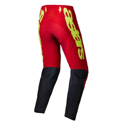Pantalon Alpinestars Supertech Maker Rouge Brillant Jaune Fluo 