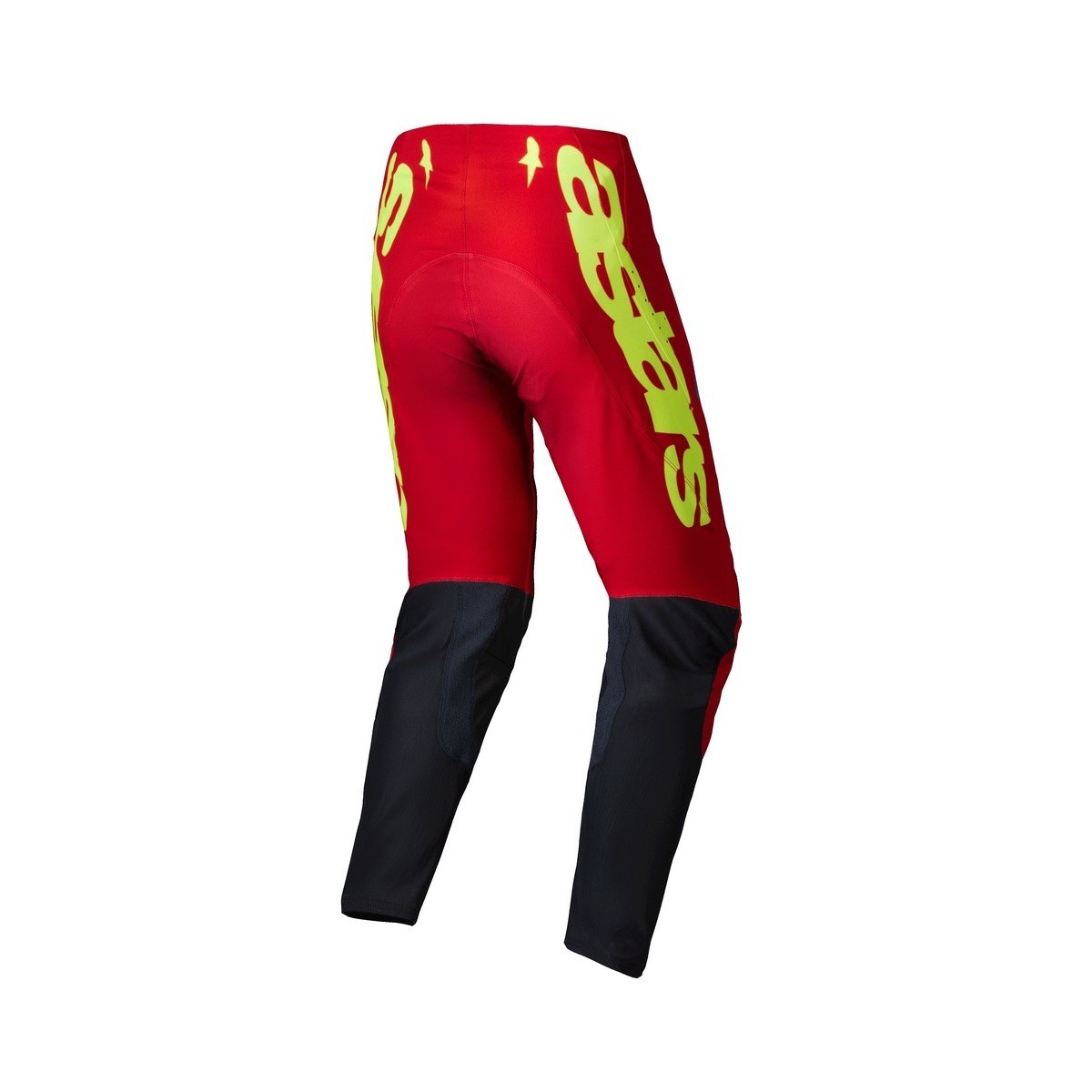 Pantalon Alpinestars Supertech Maker Rouge Brillant Jaune Fluo 