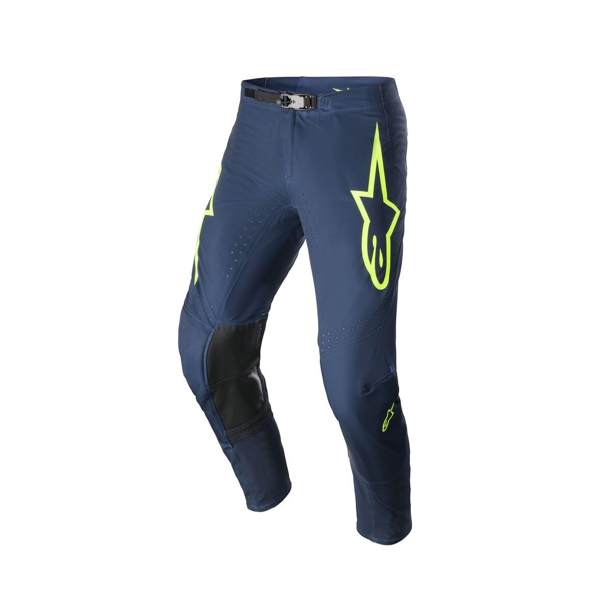 Pantalon Alpinestars Supertech Bruin Bleu Nuit Jaune Fluo 