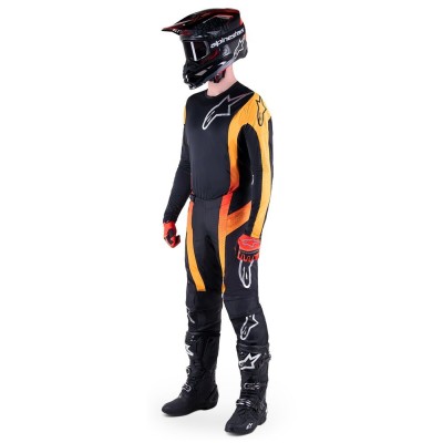Pantalon Alpinestars Techstar Sein Noir Hot Orange 