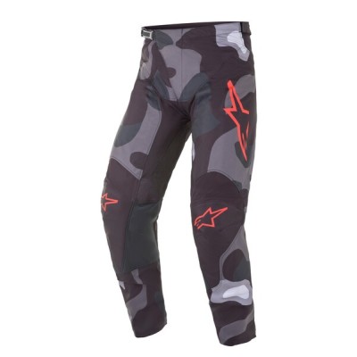 Pantalon Alpinestars Racer Tactical Camo Gris Rouge Fluo 