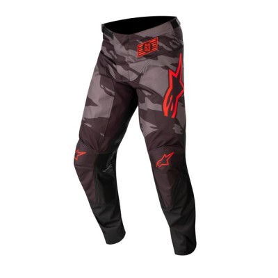 Pantalon Alpinestars Racer Tactical Noir Gris Camo Rouge Fluo 