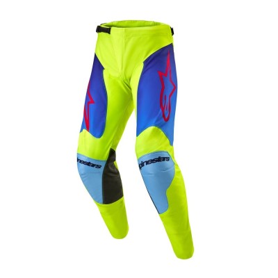 Pantalon Alpinestars Racer Hoen Jaune Fluo Bleu Nuit Marine 