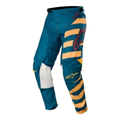 Pantalon Alpinestars Racer Braap Bleu Pétrole/Beige/Bordeaux 