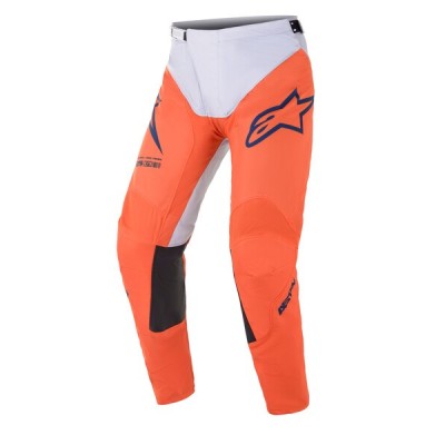 Pantalon Alpinestars Racer Braap Orange Gris Clair Bleu Foncé 