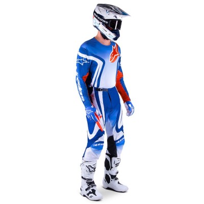 Pantalon Alpinestars Racer Semi Bleu Orange Vif 