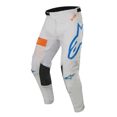 Pantalon Alpinestars Racer Tech Atomic Gris Clair/ Bleu/ Orange Fluo 