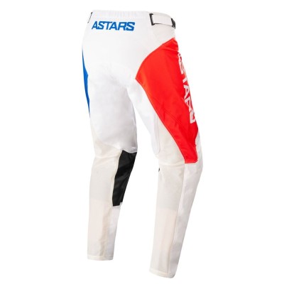Pantalon Alpinestars Racer Compass Blanc Rouge Fluo Bleu 