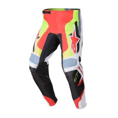 Pantalon Alpinestars Fluid Agent Noir Rouge Mars Jaune Fluo 