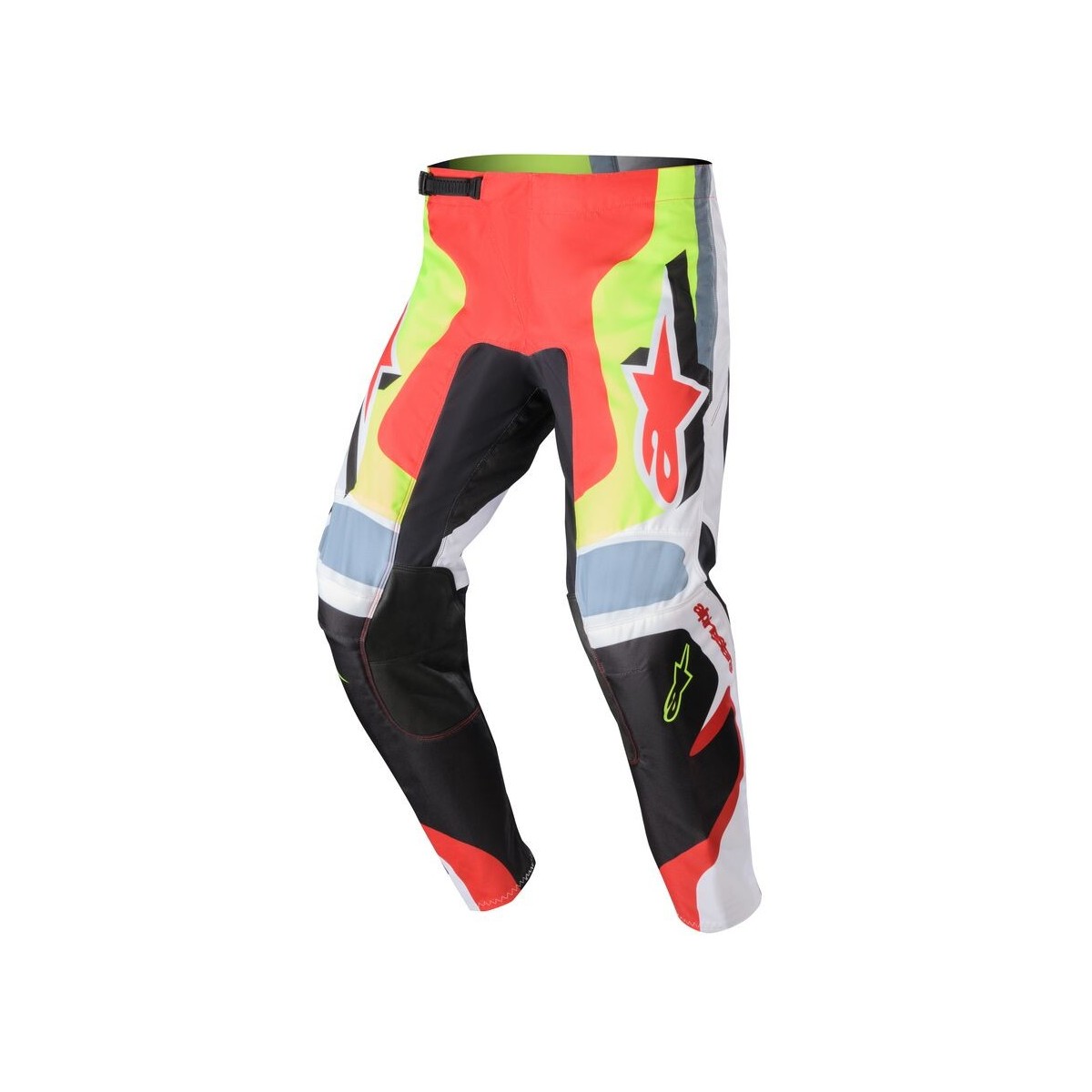 Pantalon Alpinestars Fluid Agent Noir Rouge Mars Jaune Fluo 
