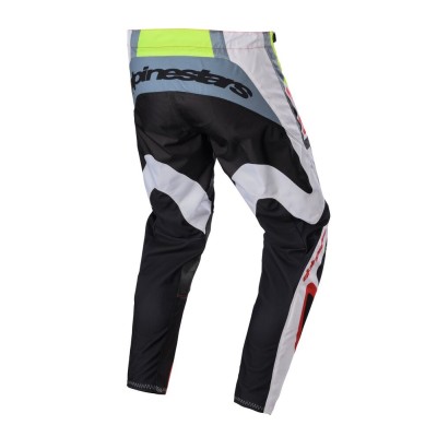 Pantalon Alpinestars Fluid Agent Noir Rouge Mars Jaune Fluo 