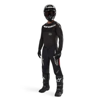 Pantalon Alpinestars Supertech Ward Noir Rouge Berry 