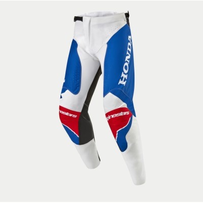 Pantalon Alpinestars Honda Racer Iconic Blanc Bleu Rouge 