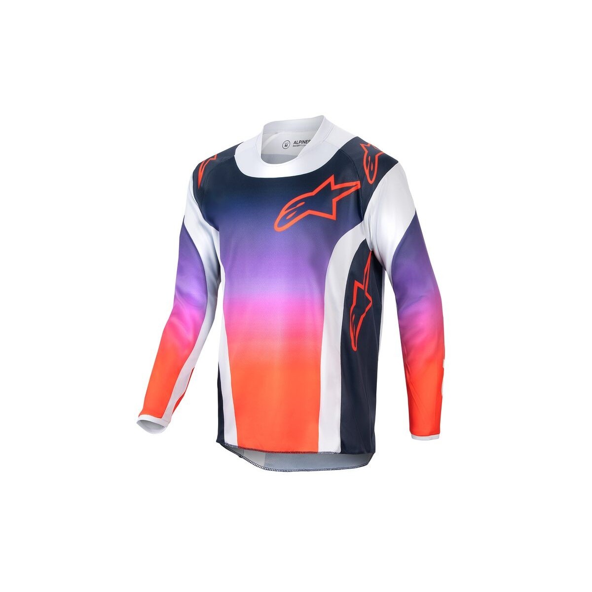 Maillot Enfant Alpinestars Racer Hoen Gris Clair Orange Vif Noir 
