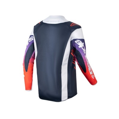 Maillot Enfant Alpinestars Racer Hoen Gris Clair Orange Vif Noir 