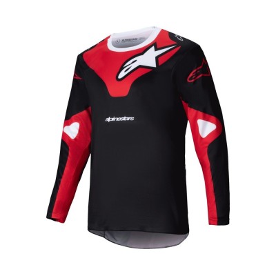 Maillot Enfant Alpinestars Racer Veil Noir Rouge Brillant 