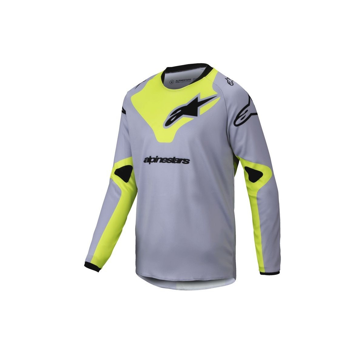 Maillot Enfant Alpinestars Racer Veil Gris Jaune Fluo 