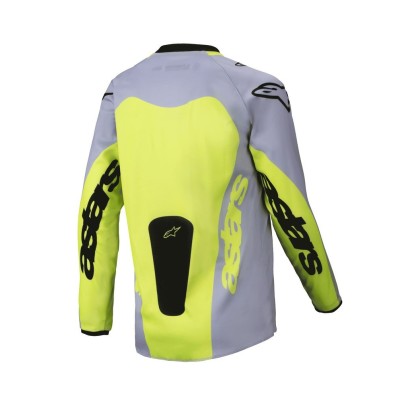 Maillot Enfant Alpinestars Racer Veil Gris Jaune Fluo 