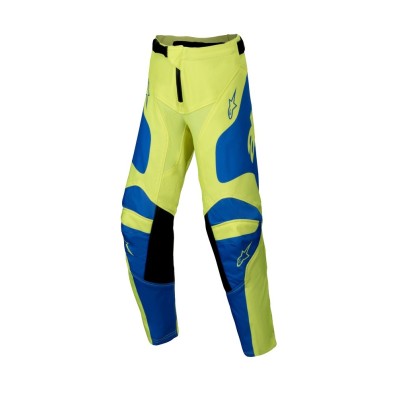 Pantalon Enfant Alpinestars Racer Veil Jaune Fluo Bleu 