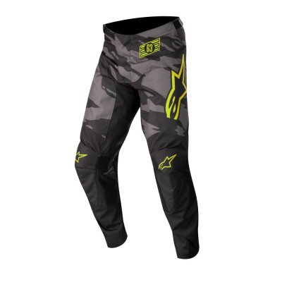 Pantalon Enfant Alpinestars Racer Tactical Noir Gris Camo Jaune Fluo 