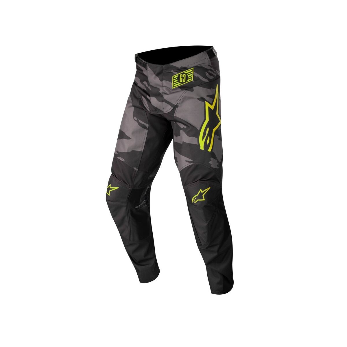 Pantalon Enfant Alpinestars Racer Tactical Noir Gris Camo Jaune Fluo 