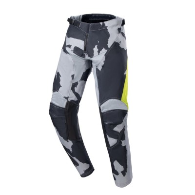 Pantalon Enfant Alpinestars Racer Tactical Gris Camo Jaune Fluo 