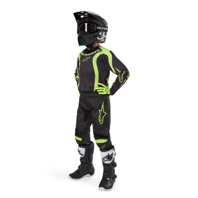 Pantalon Enfant Alpinestars Racer Lurv Noir Jaune Fluo 