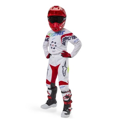 Pantalon Enfant Alpinestars Racer Hana Blanc Multicolore 