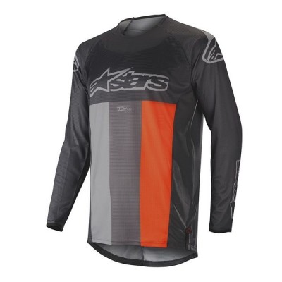 Maillot Alpinestars Techstar Venom Anthracite/Gris/Orange Fluo 