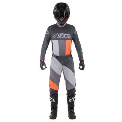 Maillot Alpinestars Techstar Venom Anthracite/Gris/Orange Fluo 