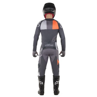 Maillot Alpinestars Techstar Venom Anthracite/Gris/Orange Fluo 