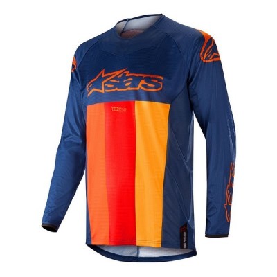 Maillot Alpinestars Techstar Venom Bleu Foncé/ Rouge/ Mandarine 
