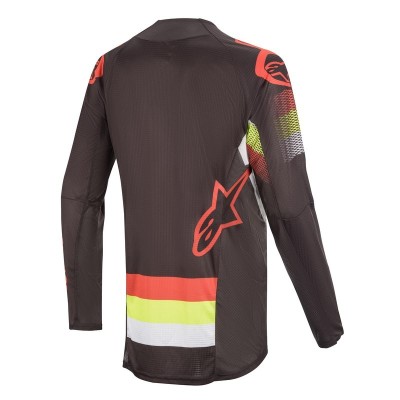 Maillot Alpinestars Techstar Venom Noir Rouge Jaune Fluo 